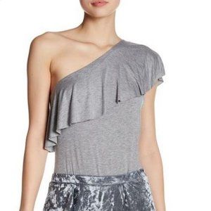 NWT Tart One Shoulder Ruffle Overlay Top